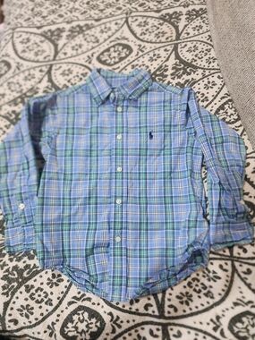 Polo by Ralph Lauren Blue Plaid Button-Down Shirt 4T